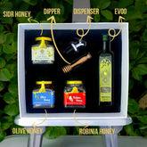 Gift Hamper - Extra Virgin Olive Oil, 250ml + Three 250g Honeys